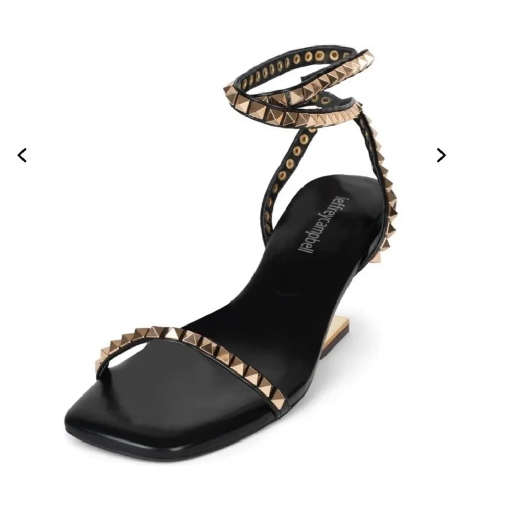 Black and Gold Studded Women's - Picture 3 of 6